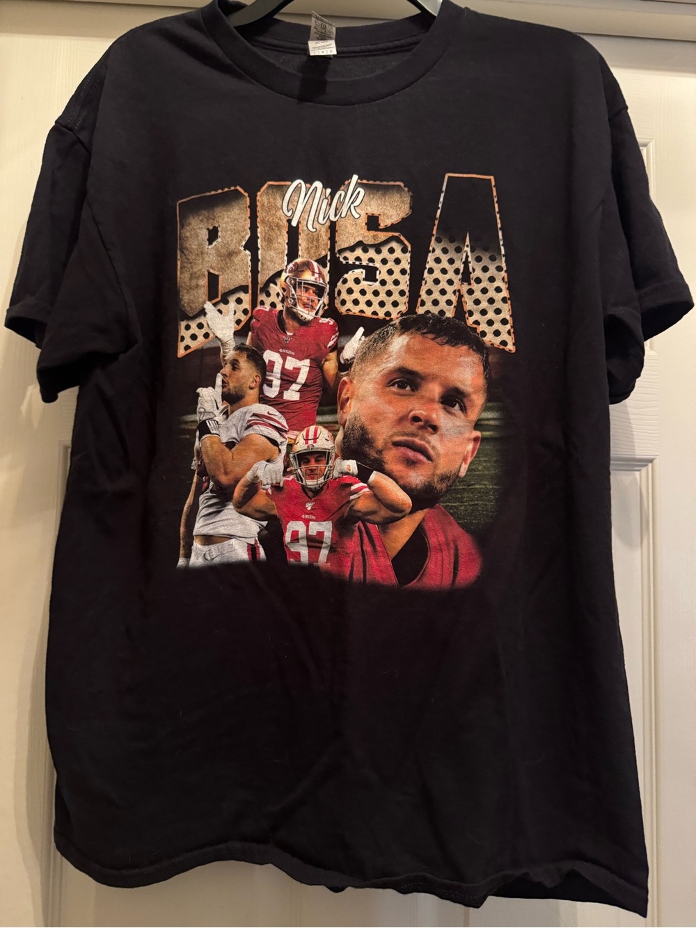 Gildan Black Nick Bosa Graphic Short Sleeve Tee